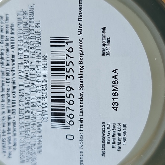 White Barn Clean House Vibes Single Wick Candle - Picture 2 of 2